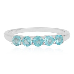 Bague en argent et Apatite bleue