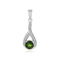 Pendentif en argent et Diopside de Russie