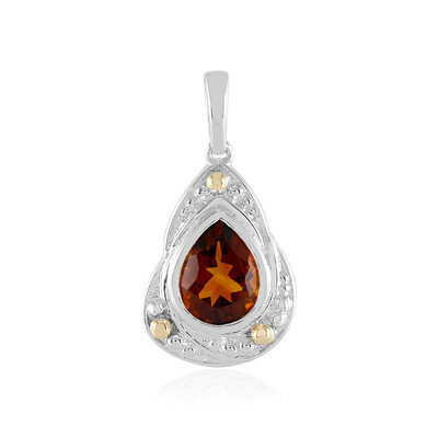 Pendentif en argent et Citrine Madère (Granulieren)