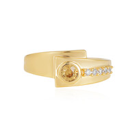 Bague en argent et Zircon jaune