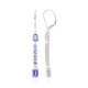 Boucles d'oreilles en platine et Tanzanite AAA (KM by Juwelo)