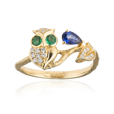 Bague en or et Saphir bleu de Ceylan (Smithsonian)