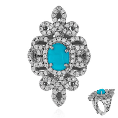 Bague en argent et Turquoise Sleeping Beauty (Dallas Prince Designs)