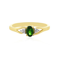 Bague en argent et Diopside de Russie