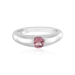 Bague en argent et Tourmaline rose du Brésil