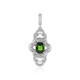 Pendentif en argent et Diopside de Russie