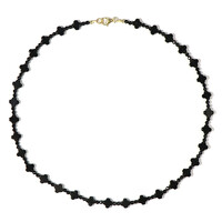 Collier en argent et Obsidienne