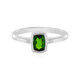 Bague en argent et Diopside de Russie