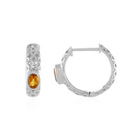 Boucles d'oreilles en argent et Citrine Madère