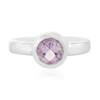 Bague en argent et Améthyste Rose de France