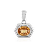 Pendentif en argent et Zircon mandarine