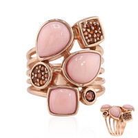 Bague en argent et Opale rose