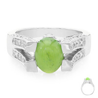 Bague en argent et Chrysoprase impériale