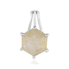 Pendentif en argent et Quartz rutile (Cheveux de Vénus)