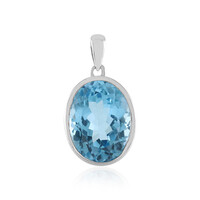 Pendentif en argent et Topaze bleu ciel