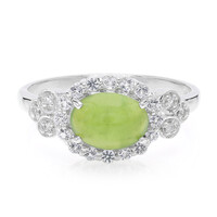 Bague en argent et Chrysoprase impériale