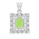 Pendentif en argent et Chrysoprase impériale