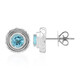 Boucles d'oreilles en argent et Apatite bleue (Pallanova)