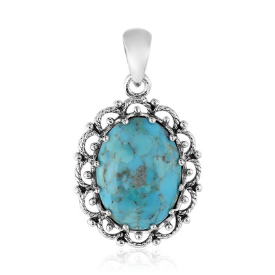 Pendentif en argent et Turquoise bleue de Mohavie (Art of Nature)