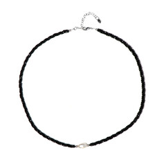 Collier en argent et Perle blanche de culture d'eau douce (Riya)