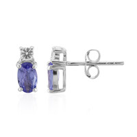 Boucles d'oreilles en argent et Tanzanite