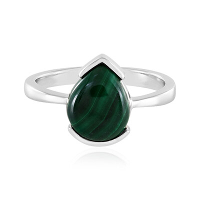 Bague en argent et Malachite