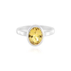 Bague en argent et Béryl jaune