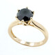 Bague en or et Diamant noir