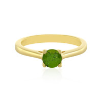 Bague en argent et Zircon de Ceylan vert