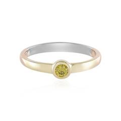 Bague en or et Diamant jaune I2