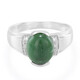 Bague pour homme en argent et Chrysoprase impériale