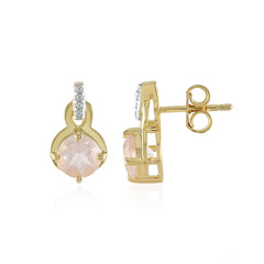 Boucles d'oreilles en argent et Quartz rose