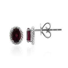 Boucles d'oreilles en argent et Rhodolite de la Vallée du Rift (Pallanova)