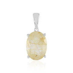 Pendentif en argent et Quartz rutile (Cheveux de Vénus)