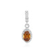 Pendentif en argent et Zircon mandarine