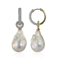 Boucles d'oreilles en or et Perle de culture d'eau douce (TPC)