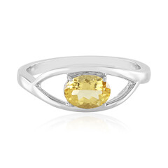 Bague en argent et Béryl jaune