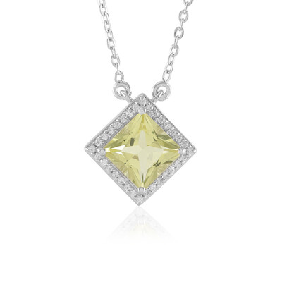 Collier en argent et Quartz citron