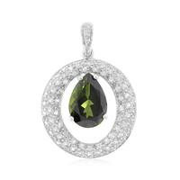 Pendentif en argent et Tourmaline verte