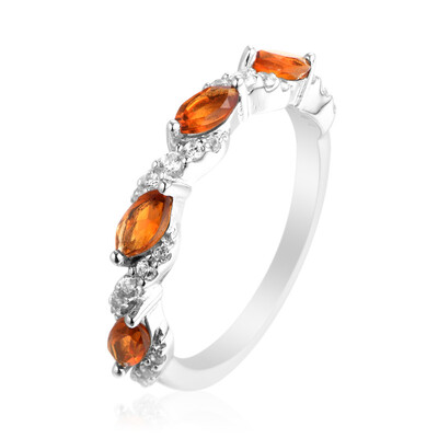 Bague en argent et Citrine Madère