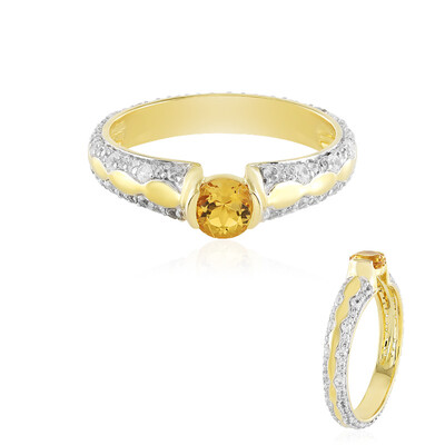 Bague en argent et Citrine