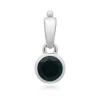 Pendentif en argent et Spinelle noir