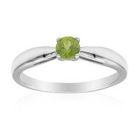 Bague en argent et Vésuvianite