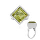 Bague en argent et Quartz citron (MONOSONO COLLECTION)