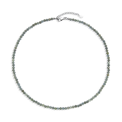 Collier en argent et Apatite verte