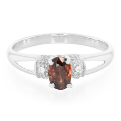 Bague en argent et Zircon orange de Mashawa