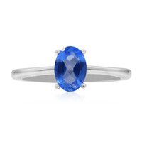 Bague en argent et Topaze Bleue Indigo