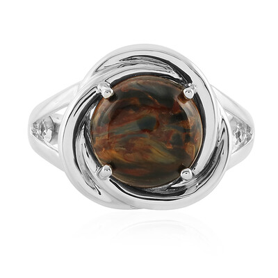 Bague en argent et Pietersite dorée