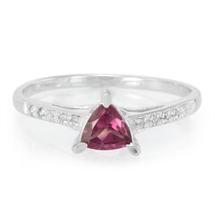 Bague en argent et Rhodolite du Rajasthan