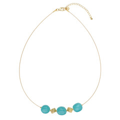 Collier en acier inoxydable et Amazonite